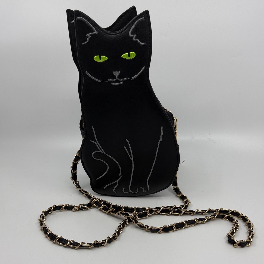 Black Cat-Shaped small crossbody bag